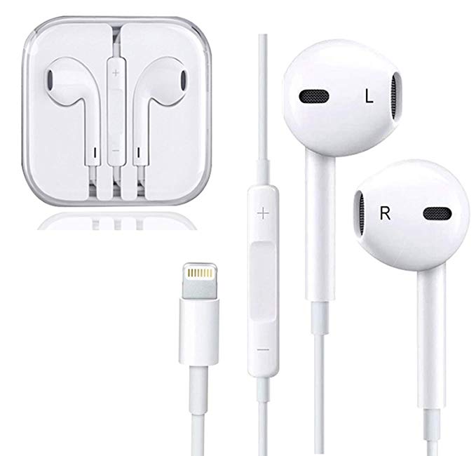 ZestyChef Earbuds, Microphone Earphones Stereo Headphones Noise Isolating Headset Fit Compatible with iPhone Xs Max/XS/XR/X 10/iPhone 7/7 Plus/iPhone 8/ 8Plus [White]