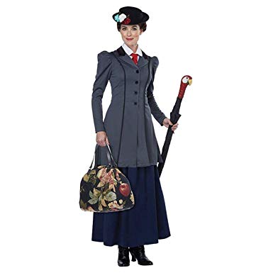 California Costumes Women's English Nanny - Adult Costume Adult Costume, Gray/Navy, Extra Small