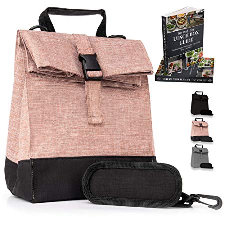 Thermal Insulated Medium Lunch Box Reusable Lunch Bag Medium Lunch Boxes for School, Work, Hiking Trips, Beach,Outdoor Activities Cooler Bag, Shoulder Strap Adjustable, Lunch Bags for Men Women Teens