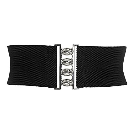 Grace Karin Vintage Wide Hook Elastic Waist Belt Waistband Plus Stretchy Cinch Belt