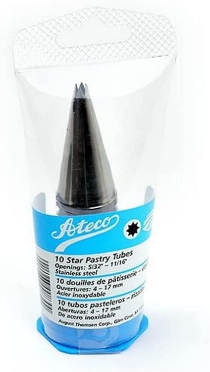 Ateco 10 Piece Star Pastry Tube Set