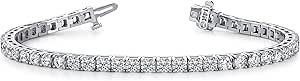 1-20 Carat LAB GROWN Classic Diamond Tennis Bracelet 4 Prong Ultra Premium Collection (E-F Color, VS2-SI1 Clarity)