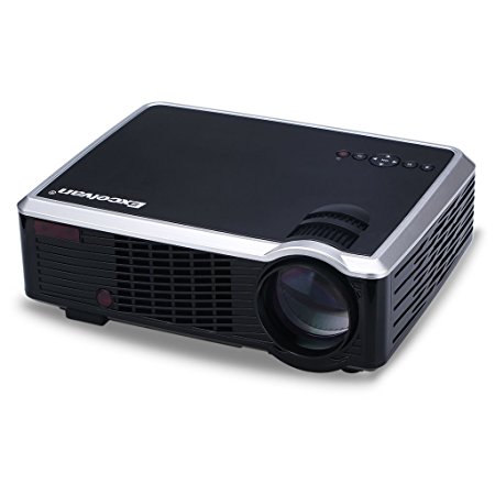 2600 Lumens Video Updated Projector Home Cinema Theater Projector Support 1080P HD with 5.0 Inch LCD TFT Display HDMI for Smartphone/PC/Laptop/PS4 (Black)