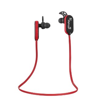 Wireless EarBuds Unpluggit® Bluetooth In-Ear, Noise Cancelling Ear Buds With Microphone v4.1 (red)