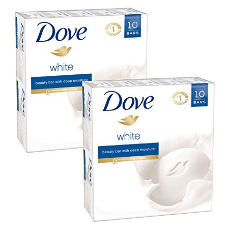 Dove Beauty Bar, White, 4 Ounce, 20 Bar