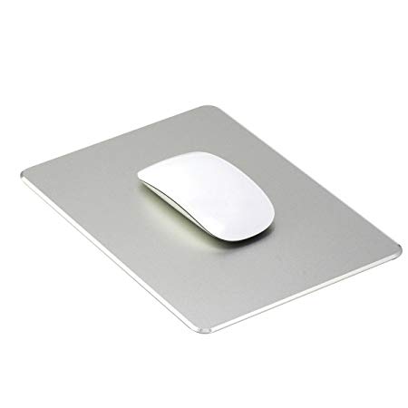 Aenfor Aluminum Mouse pad, [Ultra Thin][Double Side ][Resistant to Dirt][Easy to Carry]Mouse pad with Micro Sand Blasting Aluminium Surface for Fast and Accurate Control (Small 8.66 X 7.08 inch)