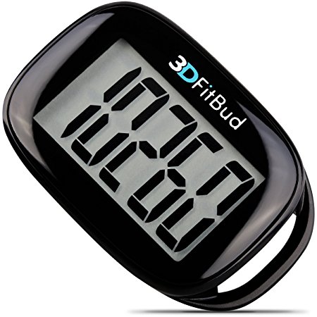 3DFitBud Simple Step Counter Walking 3D Pedometer with Lanyard, A420S
