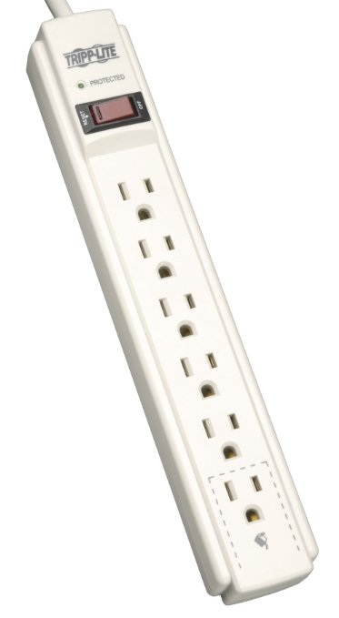 Tripp Lite 6 Outlet Surge Protector Power Strip 4ft Cord 790 Joules LIFETIME WARRANTY and 20K INSURANCE TLP604