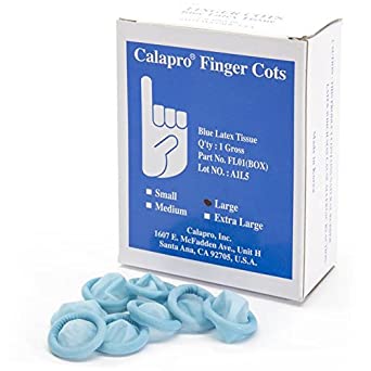 Large Latex Finger cots, Blue