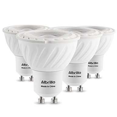 Albrillo GU10 LED Bulb 6W, 50W Halogen Bulbs Equivalent, 470lm Warm White Non Dimmable, 4 Pack