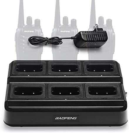 BAOFENG BF-888S Six-Way Charger Multi Unit Charger Base for BF-888S H-777 BF-88ST Walkie Talkie and Battery, 1Pack