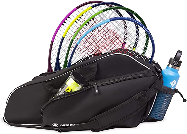 4 Racquet Tennis Bag | Protect Rackets in Padded Lightweight Over Shoulder Case | Designed for Men, Women, Youth and Adults