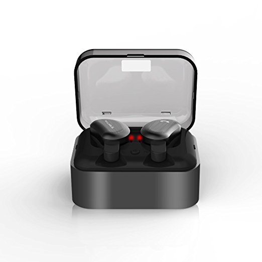 True Wireless Earbuds, Syllable D9 Mini Bluetooth Headphones In-ear Sport Stereo Wireless Earphones Noise Cancelling Bluetooth 4.2 Headphone Sweat Proof Headsets with Mic for iPhone iPad Samsung Sony Tablets Smart Phones with Portable Charging Box