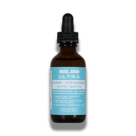 Ultra Hair Vitamins with Biotin Concentrated Oil Drops with Essential Oils Supplement