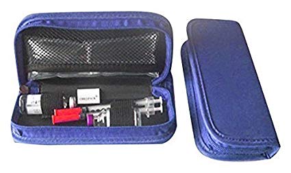 Diabetic Insulin Pen /Syringes Cooler Case for 2's or Larger Pen- w/2pc Ice Pack (Blue-L)