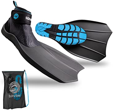 Wildhorn Topside Snorkel Fins- Compact Travel, Swim, and Snorkeling Flippers for Men and Women. Revolutionary Comfort on Land and Sea.