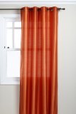 Stylemaster Tribeca 56 by 108-Inch Faux Silk Grommet Panel Mandarin