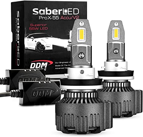 DDM Tuning Saber 55W ProX Accu/V2 LED Kit, 12500LM, 6000K, Pair,--FBA (H8 / H9 / H11)