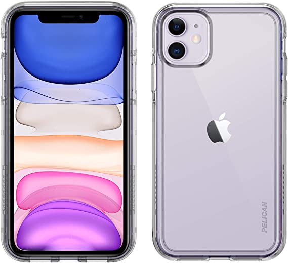 Pelican iPhone 11 Case, Adventurer Series – Military Grade Drop Tested, TPU, Polycarbonate Protective Case for Apple iPhone 11 (Clear)