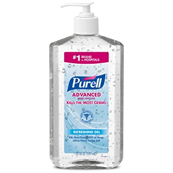 PURELL  Advanced Hand Sanitizer Refreshing Gel for Workplaces, Clean Scent, 20 fl oz Pump Bottle (Pack of 1) – 3023-12