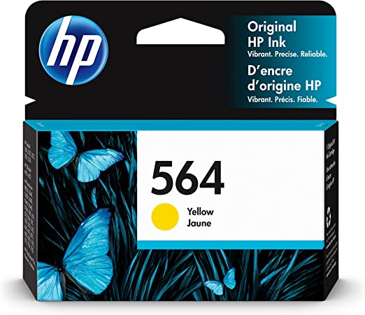 Original HP 564 Yellow Ink Cartridge | Works with DeskJet 3500; OfficeJet 4620; PhotoSmart B8550, C6300, D5400, D7560, 5510, 5520, 6510, 6520, 7510, 7520, Plus, Premium, eStation Series | CB320WN