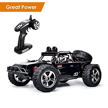 Amzdeal RC Cars 2.4GHz Remote Control Car High Speed Off Road Cars Rock Crawler with LED Light Vision