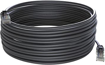 Maximm Cat6 200 ft Ethernet Cable Outdoor 200 Feet (60 Meters) Zero Lag Waterproof Internet Cable Suitable for Direct Burial Installations.