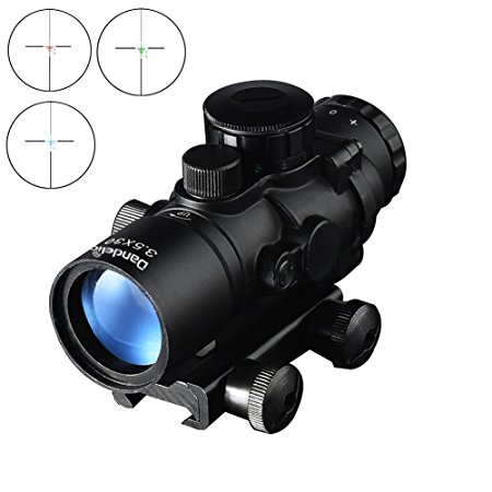 Dandelion 3.5X 30 Scope Instruction Rifle Scope Suitable for Hunting Optical , Red, Green and Blue 3 brightness levels Dot ½MOA 200 yard