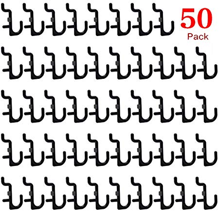 Pegboard Hooks 50-Packs J Shape Peg Hooks Black Peg Hooks Assortment
