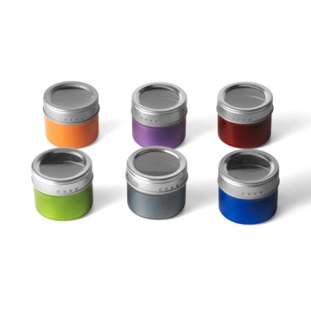 Kamenstein Colored Magnetic Storage Tins Sets, 2 Sets (12 TINS)