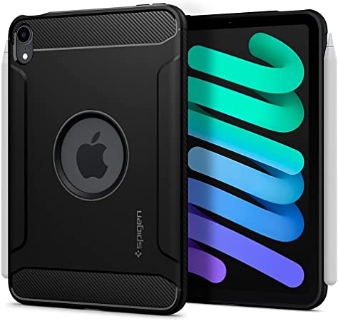 Spigen Rugged Armor Designed for iPad Mini 6 Case/iPad Mini 6th Generation Case (2021) - Matte Black