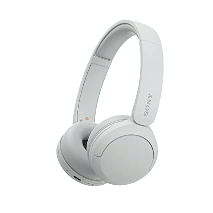 Sony WH-CH520, Wireless On-Ear Bluetooth Headphones with Mic, Upto 50 Hours Playtime, DSEE Upscale, Multipoint Connectivity/Dual Pairing,Voice Assistant App Support for Mobile Phones (White)