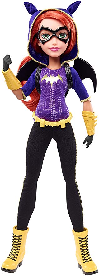 WWE 900 DLT64 DC Comics Super Hero Girl Batgirl Action Doll, with Realistic Facial Detailing, Iconic Ring Gear and Accessories, Black, 0