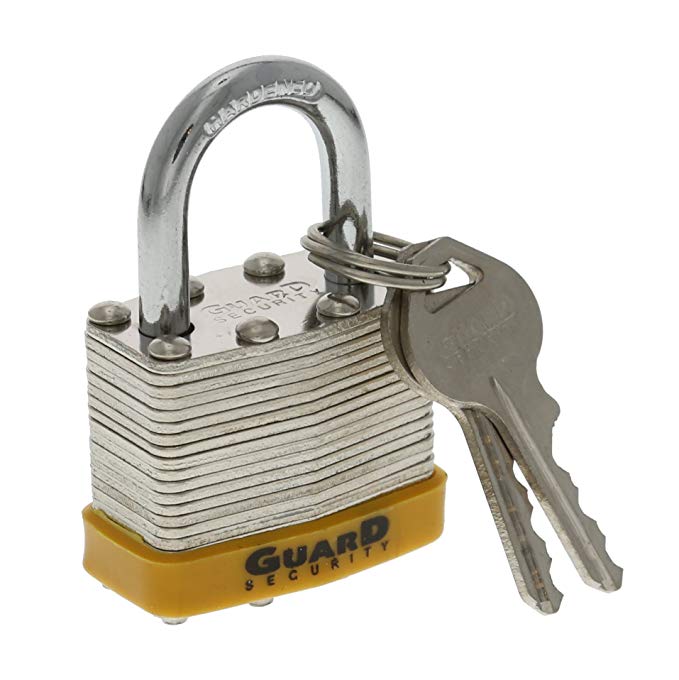 Guard Security 740 Laminated Steel Padlock with 1-1/2-Inch Standard Shackle