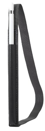 StilGut Pencil Holder, Genuine Leather Sleeve for Apple Pencil, compatible with Apple 12,9'' iPad Pro Cases, Black