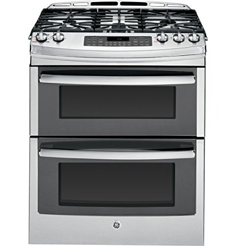 GE PGS950SEFSS Profile 30 Stainless Steel Gas Slide-In Sealed Burner Double Oven Range - Convection