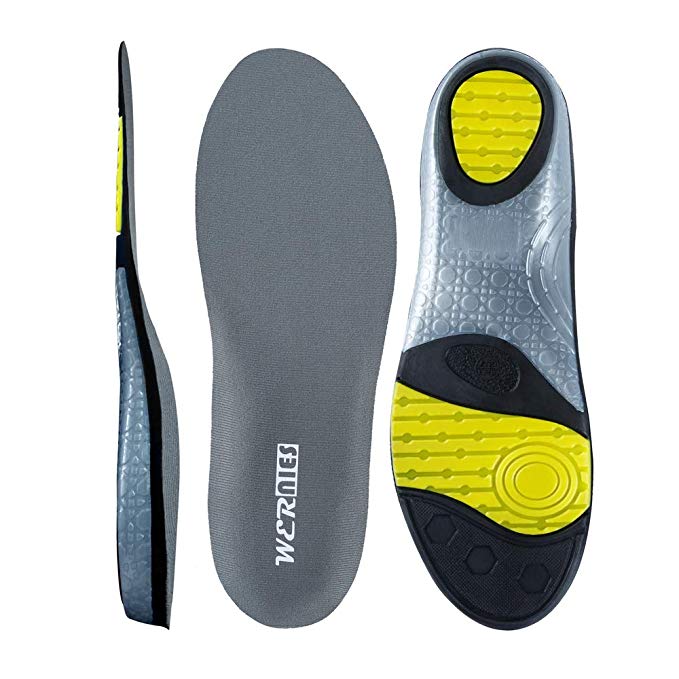 WERNIES Sneaker Inserts Neutral Arch Support Sports Shoe Insole Performance Running Shoe Inserts