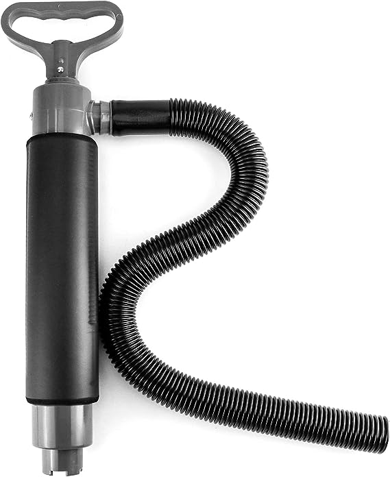 QWORK Bilge Pump with Reversible Hose, Manual Bilge Pump, Hand Water Pump, Portable Kayak Hand Water Pumps with Reversible Hose, for Emergency Dewatering On Small Boat, Canoe or Dinghy, 15.5"