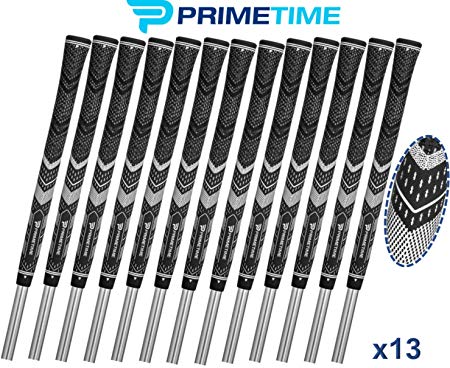 PrimeTime Sports Golf Grips Set of 13. Anti-Slip, Cotton Thread Technology, All-Weather Use