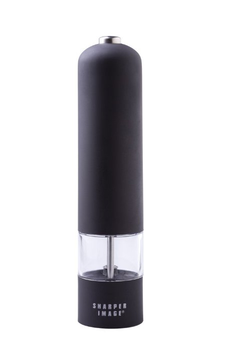 The Sharper Image® Electric Softgrip Lighted Pepper Mill