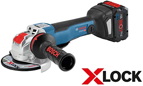 Bosch Professional GWX 18 V-10 PC Angle Grinder No Battery, for X-Lock Accessories, Disc Size: 125 mm, L-Boxx