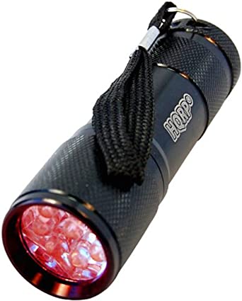 HQRP Portable Pocket Red Light Flashlight with 9 LEDs for Watching Iguanas and Snakes, Hamsters and Hedgehogs, Turtles and Reptiles at Night