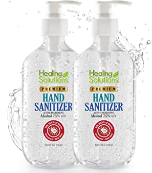 Hand Sanitizer Gel (2 Pack x 16.9oz) - 75% Alcohol - Kills 99.99% of Germs - Scent Free Antibacterial Gel with Vitamin E & Aloe for Moisturizing