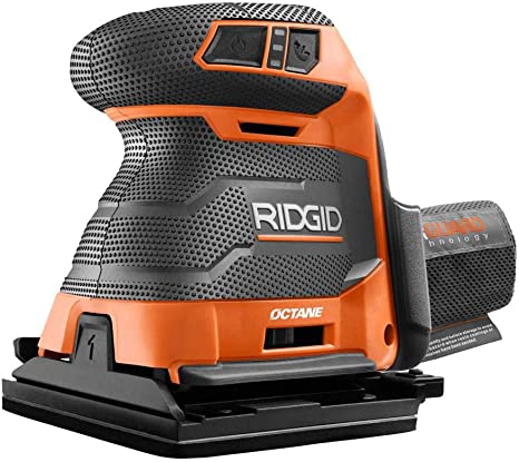 Ridgid 18-Volt OCTANE Cordless Brushless 3-Speed 1/4 Sheet Sander - Bare Tool, R86064B, (Bulk Packaged, Non-Retail Packaging)