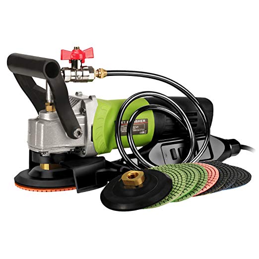 ZFE 900W/110V Variable Speed Wet Polisher / Grinder & Granite Diamond Polishing Pads