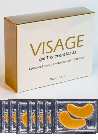 NEW! Visage Eye Treatment Masks: Hydrate, Refresh and Soothe your Eyes with Collagen, Hyaluronic Acid, and Niacinamide. (15 Pair)