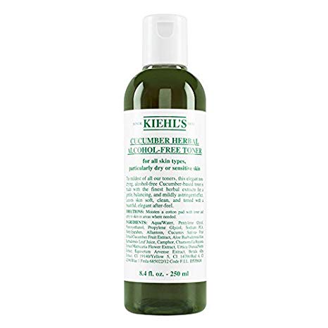 Kiehl's Cucumber Herbal All Skin Types Alcohol-Free Toner for Unisex, 8.4 Ounce