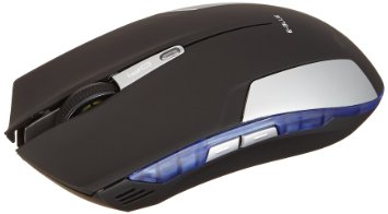 E-Blue Cobra Advance Wireless LED Optical Gaming Mouse, Black/Silver (EMS609BK)