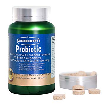 Probiotics for Women, Men, Probiotic Tablets with Prebiotics More Effective than Capsules – Gluten Free, Non GMO, Advance Digestive, Gut Health and Weight Loss with 50 Billion CFU and 13 Strains
