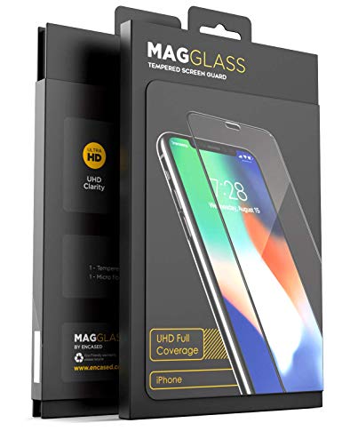 Magglass iPhone XR Full Screen Protector (Shatterproof) Case Compatible Tempered Glass Full Adhesive Glue Edge to Edge Coverage Phone Screen Guard